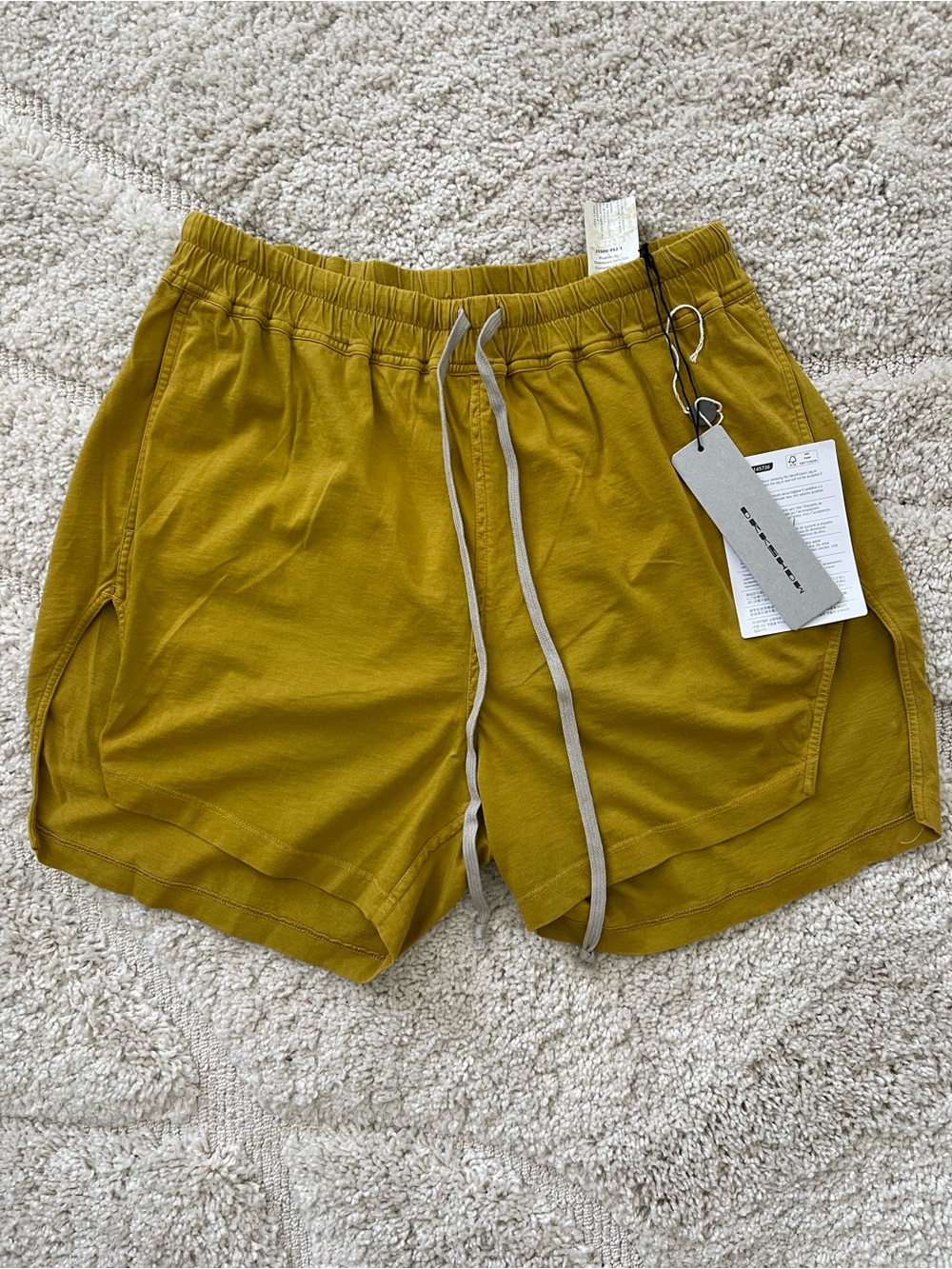 Rick Owens Mustard Phleg Boxer Shorts